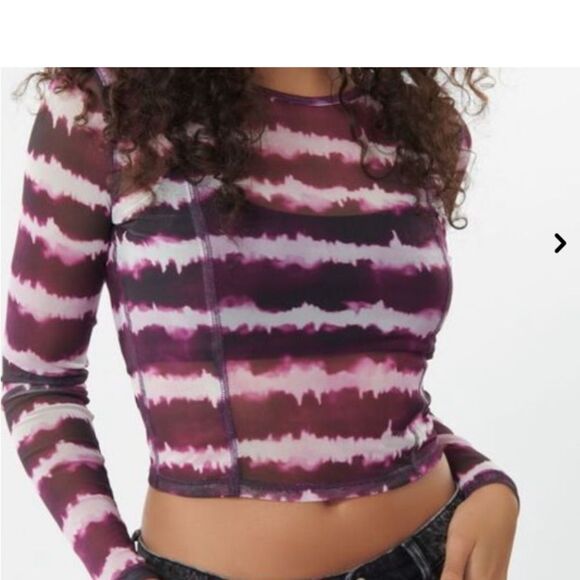 Garage Tops - Purple Mesh Garage Long Slueeve